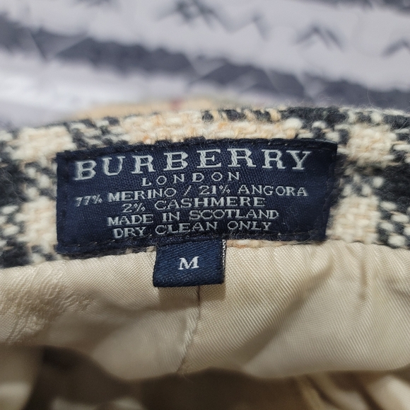 BURBERRY London Nova Check Newsboy Hat Wool/Angora/Cashmere blend slouchy Sz M - Picture 6 of 11